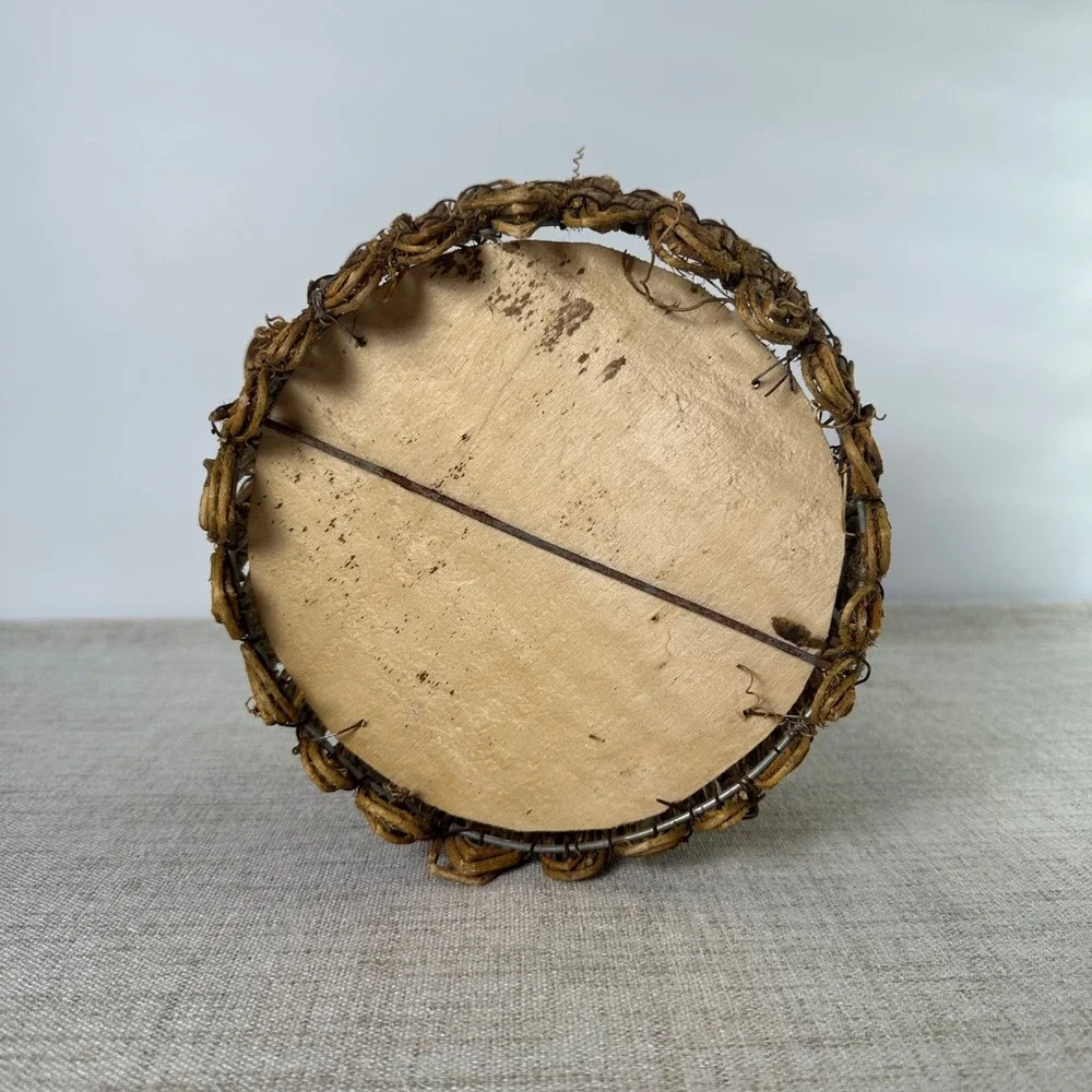 Rustic Handmade Twig Basket with Handle | Woven Gathering Basket | Cottage Decor